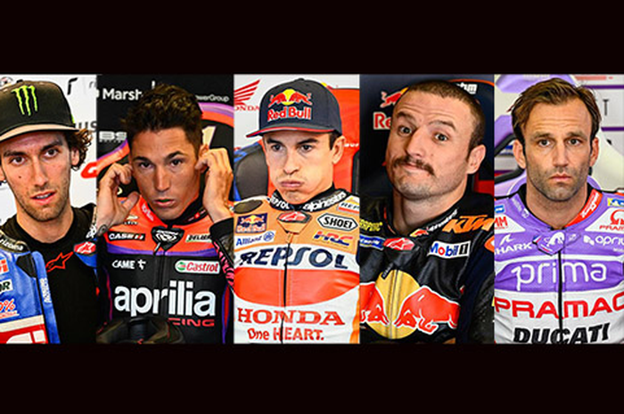 Baru tahu arti Tukang Roti, Kapten hingga Jangkar istilah pembalap MotoGP 2023 disandang 5 pembalap berikut; Alex Rins, Aleix Espargaro, Marc Marquez dan Jack Miller serta Johann Zarco