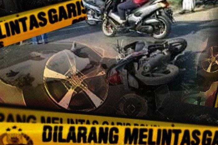 Foto ilustrasi kecelakaan. Ambulans terobos lampu merah tabrak pemotor Honda Astrea di Kulon Progo.