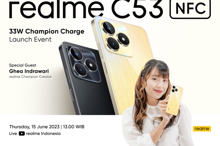 Realme C53 Akan dirilis di Indonesia pada tanggal 15 Juni mendatang di Indonesia