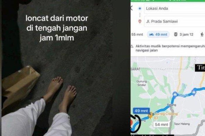 Seorang wanita di Depok nyaris jadi korban penculikan driver ojol di tengah malam
