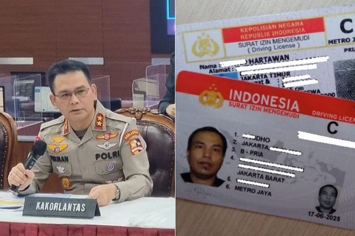Ilustrasi Kakorlantas Polri Irjen Pol Firman Shantyabudi (kiri) dan SIM (kanan).