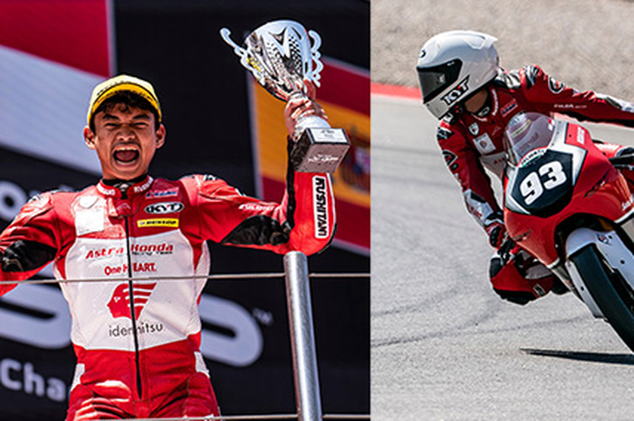 Pembalap Indonesia Fadillah Arbi Aditama menang race 2 FIM JuniorGP Catalunya, (16/6/2023) dobrak dominasi Spanyol tahun ini