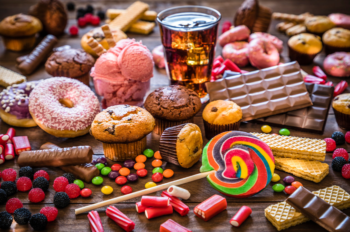 Ilustrasi makanan dan minuman manis