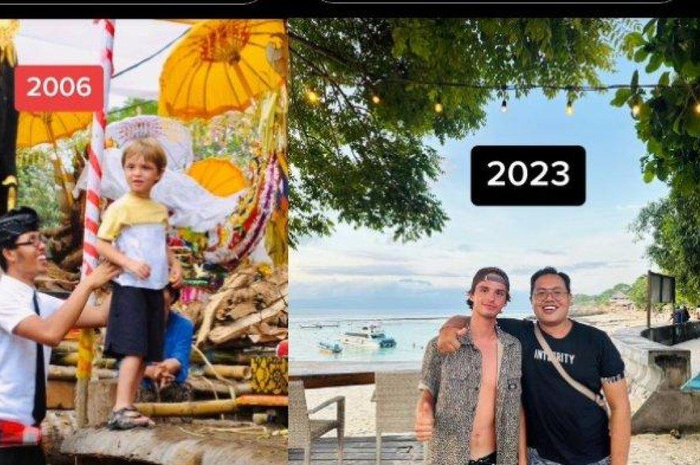 Pertemuan pria Bali dengan bocah asal Prancis yang dulu ia jaga setelah 17 tahun berpisah