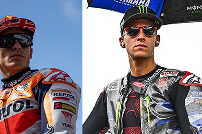 Marc Marquez (kiri) dan Fabio Quartararo (kanana) kompak ingatkan pabrikan Jepang tentang upgrade motor MotoGP di tes MotoGP Misano, September nanti