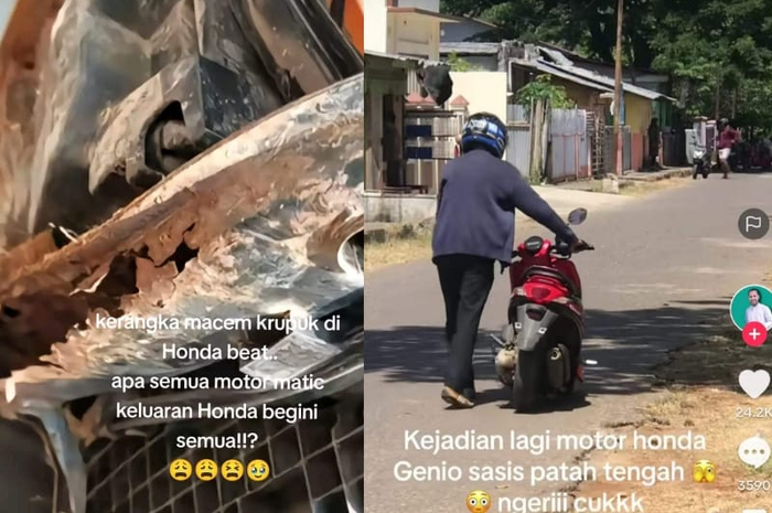 Rangka motor honda gampang keropos dan patah, rangka eSAF dituduh biang keroknya