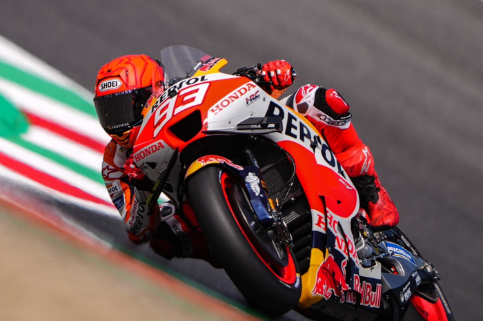Hasil Practice MotoGP Misano 2023, akhirnya Marc Marquez lolos Q2 pertama kalinya di musim ini. Murid Valentino Rossi jadi yang tercepat.