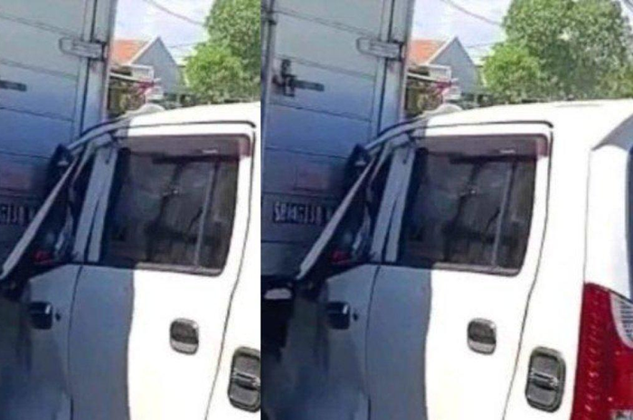 Pelajar SMA nekat bawa mobil ke sekolah, alami kecelakaan beruntun di Surabaya, sebelumnya sempat senggol pengendara motor. 
