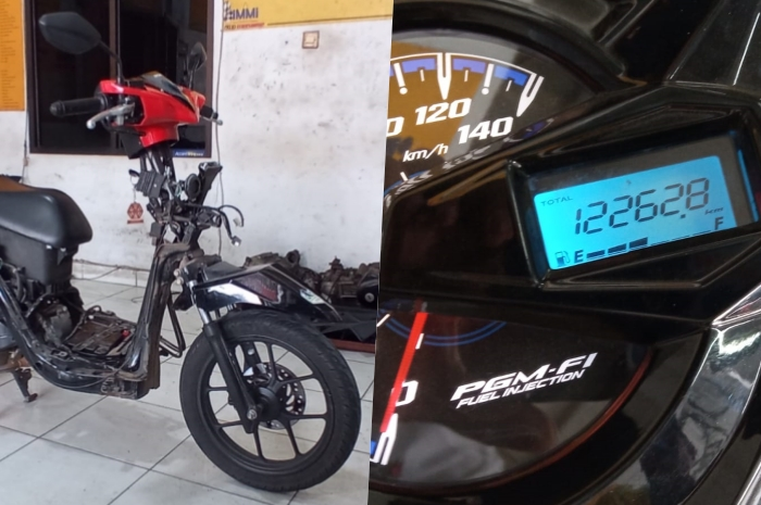 Bongkar Honda BeAT baru kilometer 12 ribu rangka eSAF karatan?