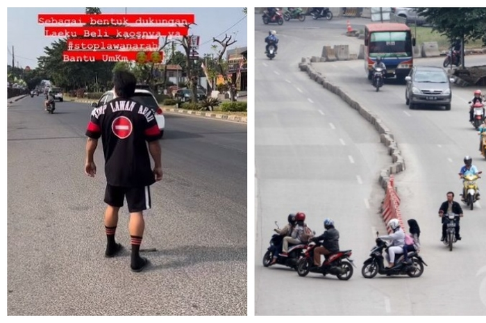 Pemotor lawan arah makin nekat dan brutal tidak peduli keselamatan pengendara lain, YouTuber Laurendra Hutagalung sampai pernah dikeroyok gara-gara melarang pemotor lawan arah.