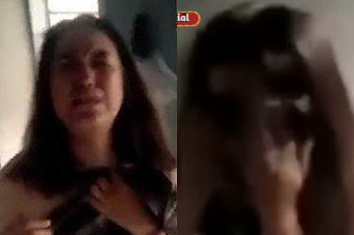 Wanita ini nangis digerebek oleh suami sah sedang tanpa busana bareng selingkuhan 