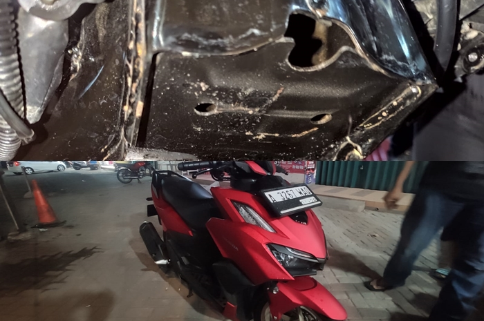 Foto ilustrasi rangka eSAF Honda Vario 160 yang berkarat, pemiliknya dapat motor pengganti selama pengecekan.