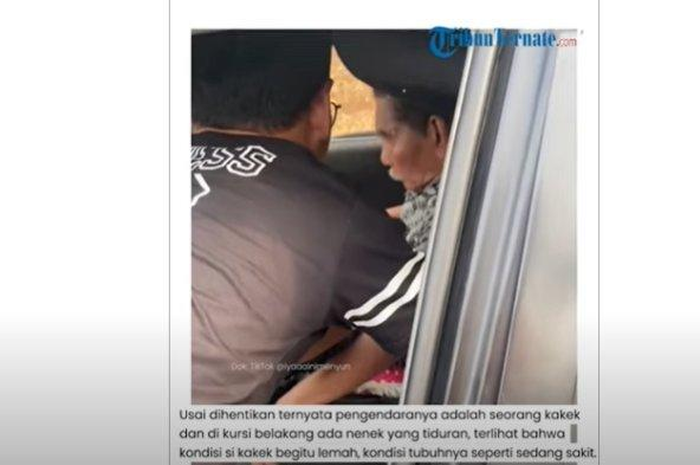 Viral di TikTok mobil sedan berjalan tidak beraturan di jalan tol.