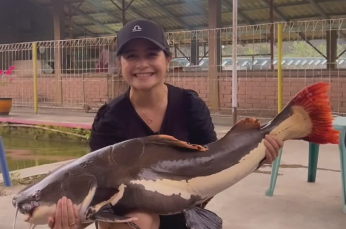 Prilly Latuconsina memancing