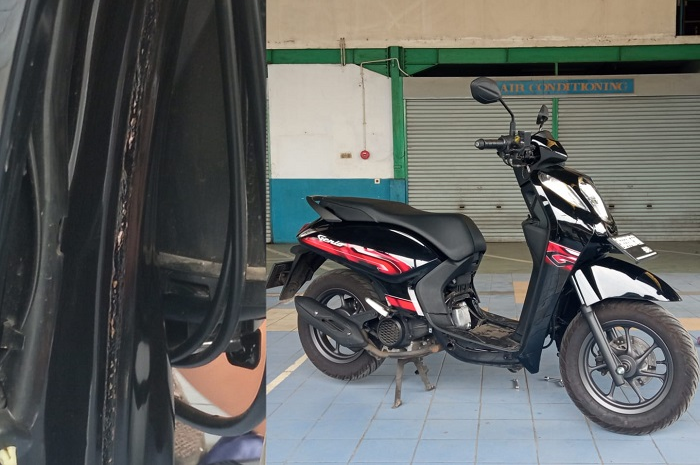 Silikat di rangka eSAF motor matic Honda Genio.