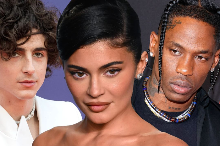 screenshot Kylie Jenner, Timothee Chalamet, dan Travis Scott