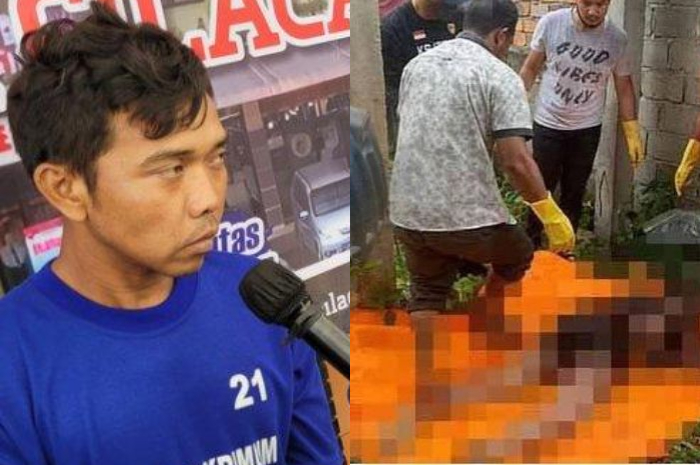 Tampang Ashar Suhada alias AS (31) tersangka kasus pencurian dan pembunuhan terhadap IM (33) warga Desa Sidaurip yang kemudian jasadnya dibuang ke septic tank. 