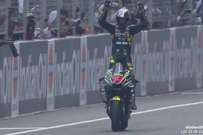 Marco Bezzecchi juara MotoGP India 2023.