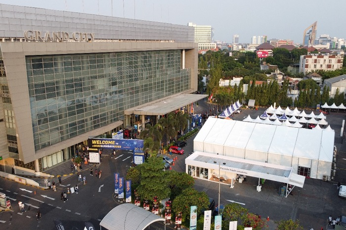 Pameran otomotif GIIAS Surabaya 2023 digelar di Grand City Convex, Surabaya, Jawa Timur.