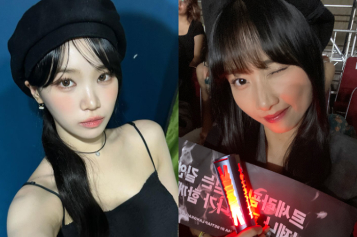 Kim Chaewon LE SSERAFIM dan Muthe JKT48