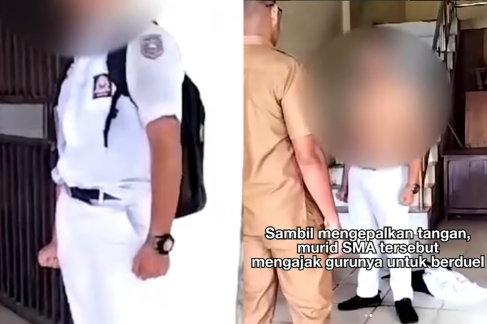 Siswa tantang guru duel karena tak terima ditegur.