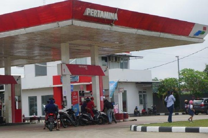 Ilustrasi SPBU Pertamina di Lampung.