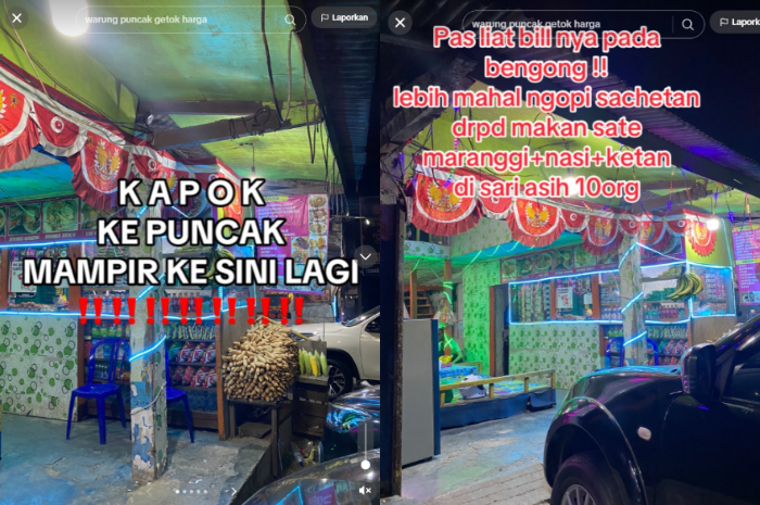 Keluh kesah wisatawan singgah di salah satu warung di Puncak Bogor. 