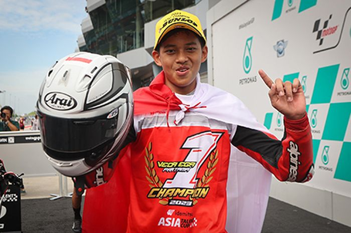 Veda Ega Pratama, pembalap Indonesia yang bertama umur hari ini.