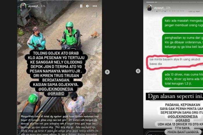 Pria order 20 makanan buat driver ojol rugi gegara ditolak cinta oleh wanita.