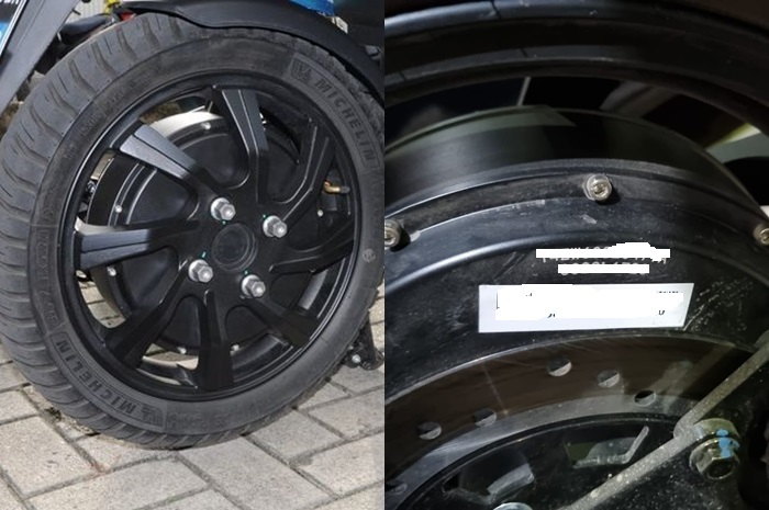Tampak dan nomor dinamo motor listrik Alva.