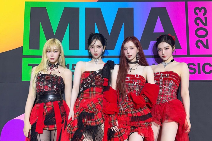 AESPA saat tampil di MMA 2023