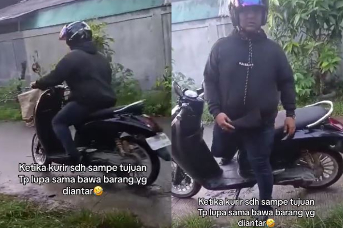 Kurir lupa bawa paket