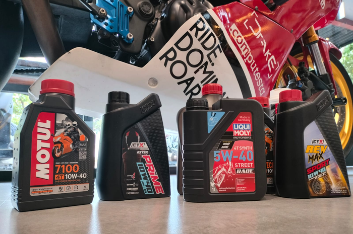 Ilustrasi oli untuk motor sport 250 cc