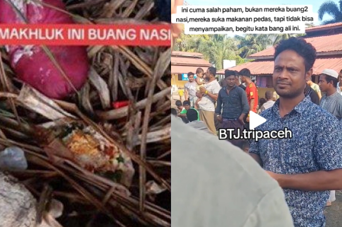 Alasan pengungsi Rohingya buang nasi bantuan warga.