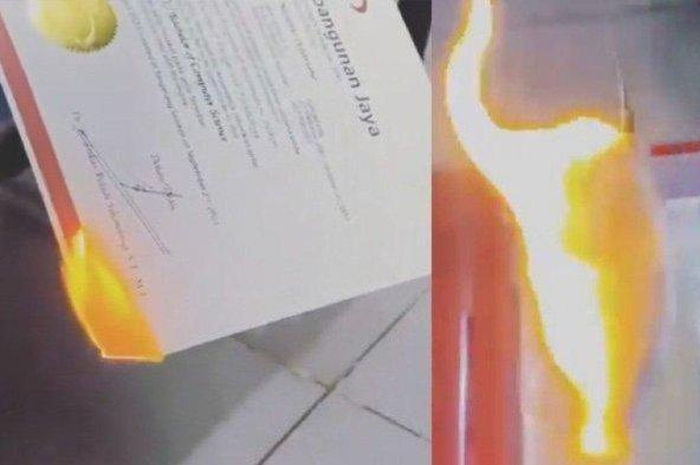 Ijazah pemuda di Pamulang dibakar sang kekasih perkara helm belum dikembalikan. 