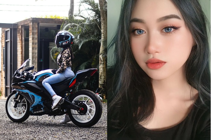 Rebecca, cewek pembakar ijazah sarjana mantan pacar hobi motor.