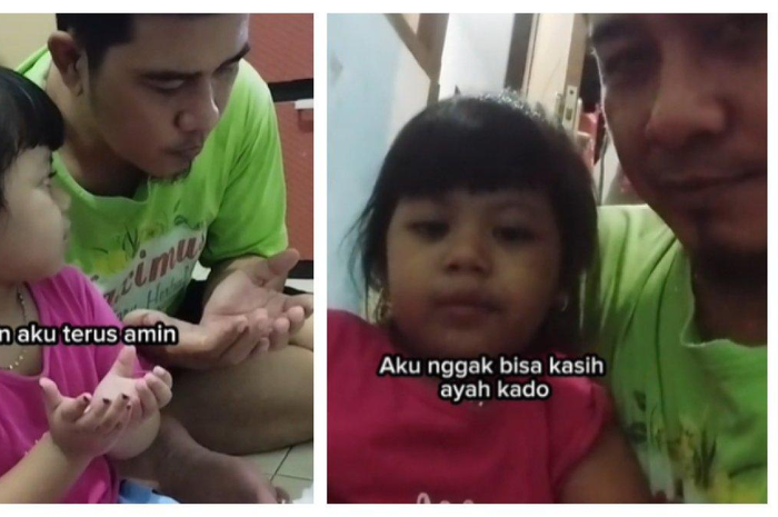 Momen ayah pulang kerja diingatkan anaknya karena ulang tahun 