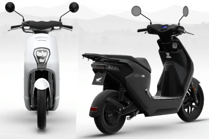 Perbedaan Honda EM1 e: dengan versi Plus ada di rak belakang