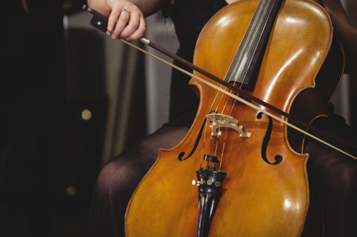 Alat musik cello.
