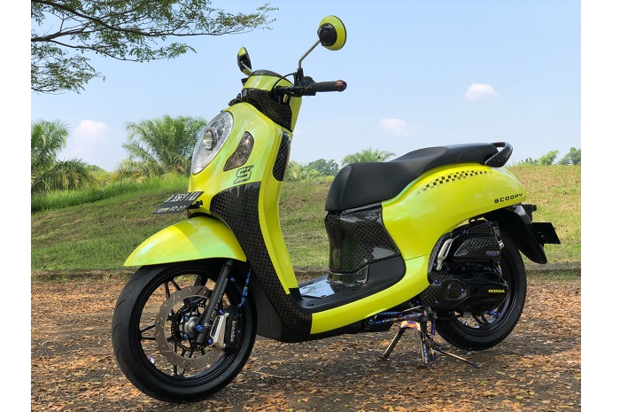 Modifikasi Honda Scoopy gaya proper matic.