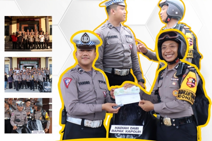 Bripda Novandro dapat motor baru karena aksi heroiknya