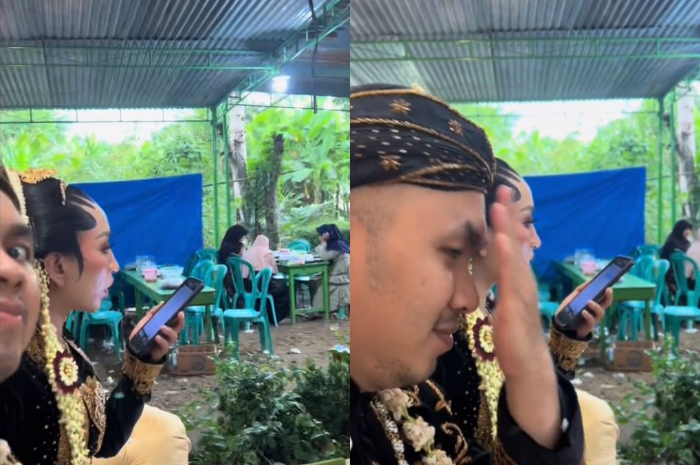 Pengantin wanita tetap kerja di hari resepsi pernikahan viral di tiktok