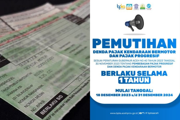 Asyik selama tahun 2024 ada pemutihan pajak digelar di Aceh. 