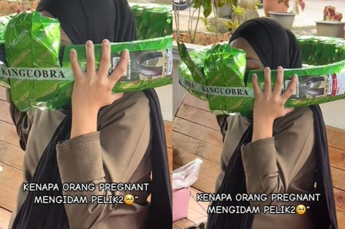 Viral ibu hamil ngidam bau ban motor baru masih terbungkus plastik.
