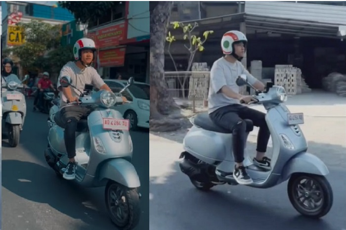 Vespa LX 125 dipakai Gibran keliling Solo, cek pajak tahunannya.