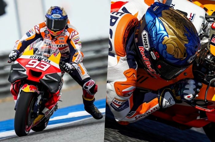Replika helm Shoei Marc Marquez di MotoGP Thailand 2023 akan dijual