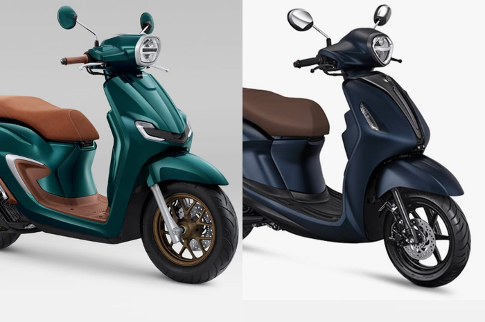 Perbandingan harga motor baru Honda Stylo 160 dengan Yamaha Grand Filano.