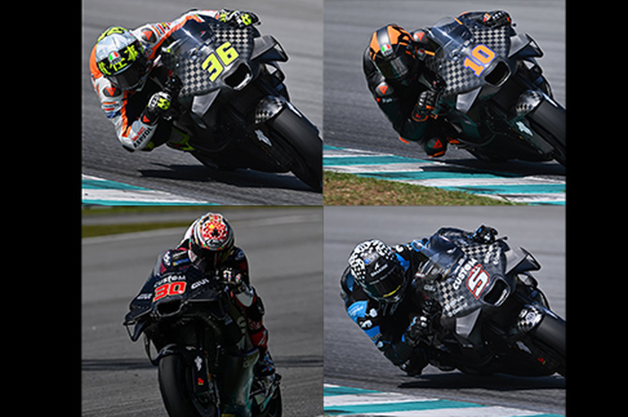 Ducati Cup lewat oleh Honda Cup di tes shakedown MotoGP 2024 Sepang ada Joan Mir dan Luca Marini (atas) juga Johann Zarco dan Takaaki Nakagami (bawah)