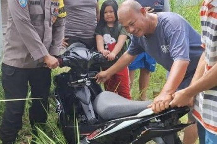 Motor dipreteli maling di Palangkaraya cuma diambil spare part penting.