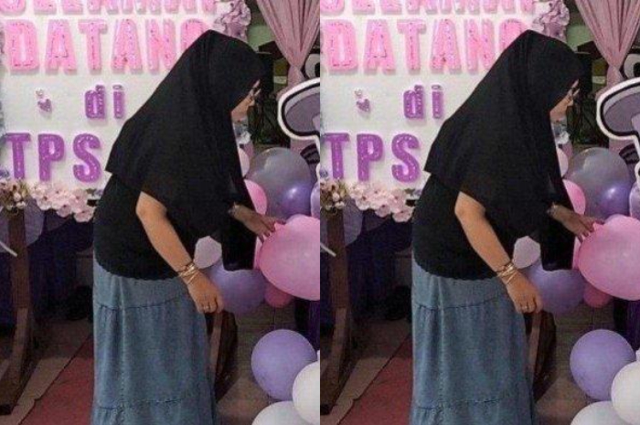TPS di Bekasi didekorasi dengan tema Valentine